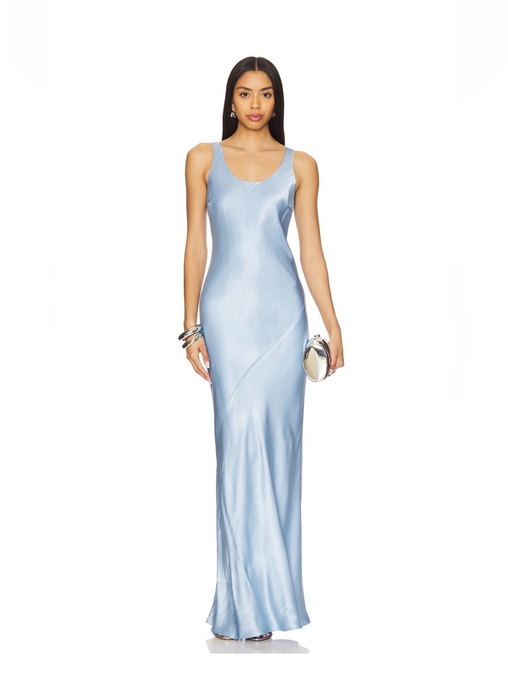 Revolve Line & Dot Adelyn Dress in Steel Blue